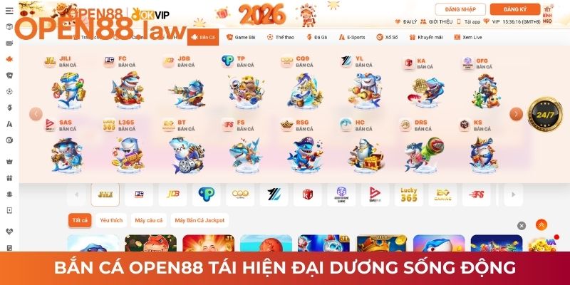 Bắn cá OPEN88 tái hiện đại dương sống động